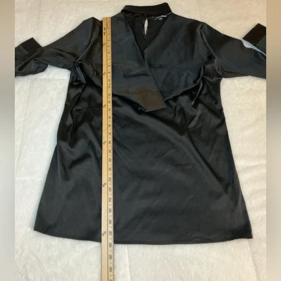 Fashion Nova Elegant Black Satin Dress - Picture 5 of 7